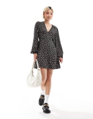 Miss Selfridge mini teklänning i blommig tryck