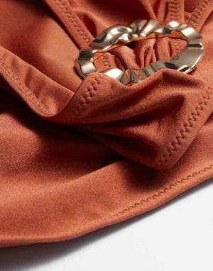 & Other Stories mixa & matcha högbenta bikiniunderdel med sidoringdetalj i bränd orange
