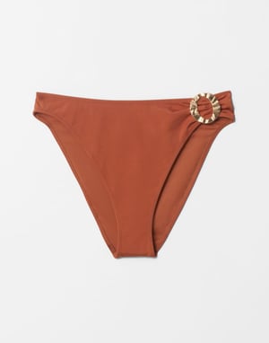 & Other Stories mixa & matcha högbenta bikiniunderdel med sidoringdetalj i bränd orange