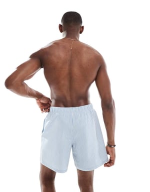 Hollister 6\\' bad shorts i blå crinkletyg