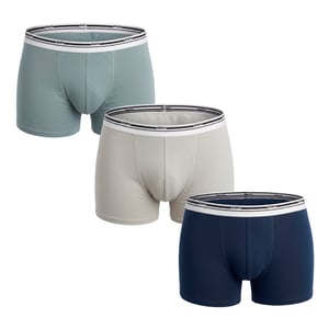 Förpackning med 3 herrboxershorts i bomull, färger D306XP