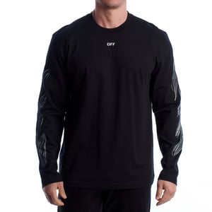 Heren Longsleeve T-shirt Scribble Diags 44MAB086G5J0051001
