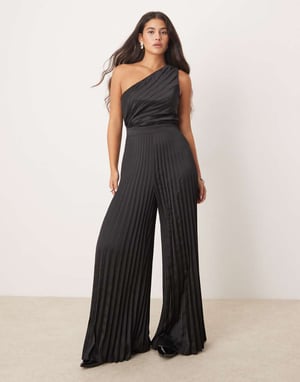 Abercrombie & Fitch en axel veckad jumpsuit i svart
