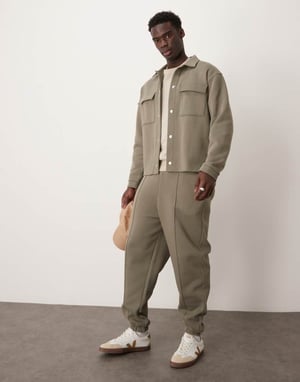 ASOS DESIGN oversized skjortjacka i khaki