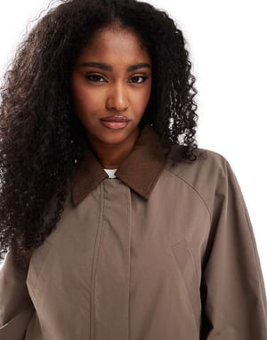 ENDAST kontrastdetalj barnjacka i brunt