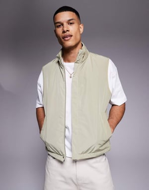 ASOS DESIGN puffert väst i grön