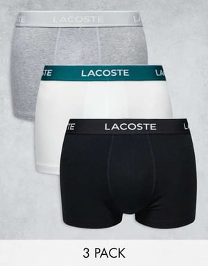 Lacoste 3 pack trunks in multi
