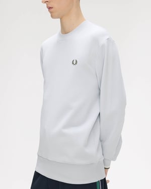 Crew Neck Sweatshirt in Light Grey