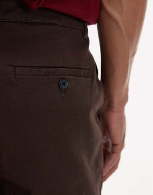 Topman slim chino trousers in brown