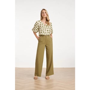 Smashed Lemon Comfortabele wide leg pantalon |
