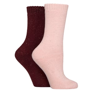 2 Par Damtermiska Stövlsockor | Fullt Dämpade Varm Ullen Blandning Vandringsockor