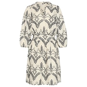 Smashed Lemon Elegante taillejurk met rijk geborduurde print |