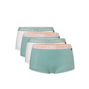 O'Neill Boxershort dames 4-pack effen lichtgroen/marshmallow
