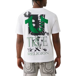 True Religion Mens T Shirts Nature Graphic Crew Neck Summer Cotton Tee