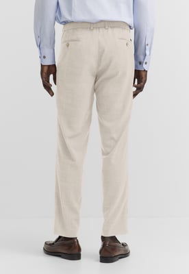 Bugatti Herren Broek met bandplooien, stretch en easy-care functie