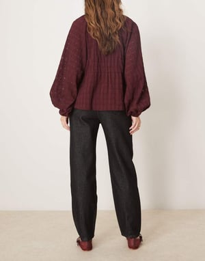 ASOS DESIGN tapered high rise slim jean in black