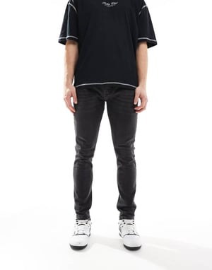 Franska Förbindelsen slim fit jeans i svart