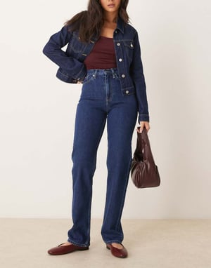 Calvin Klein Jeans high rise straight jeans in dark wash