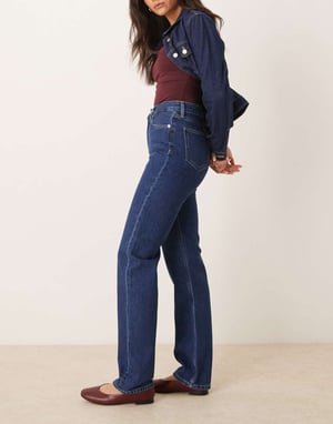 Calvin Klein Jeans high rise straight jeans in dark wash