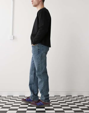 Dr Denim Dash regular fit raka jeans i canyon mid vintage mellanblå