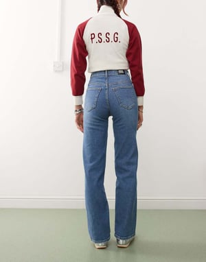 Dr Denim Moxy raka jeans i cape light vintage worn blue