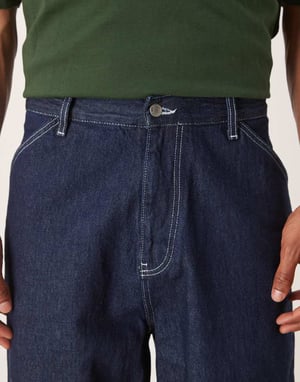 ASOS DESIGN vida skaterjeans med kontrastsöm i tvättad färg