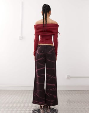 Labelrail x Jennifer McKing baggy oversized distressed wash jeans in black