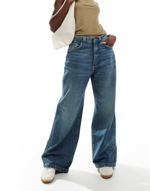 Cotton On super baggy jeans i blå skymning denim