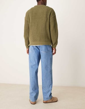 ASOS DESIGN super baggy jeans i mellanblekt blå