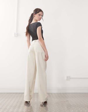 Miss Sixty boyfriend fit denim jeans in off white