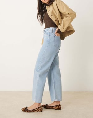 Calvin Klein Jeans fat jeans i ljus tvätt