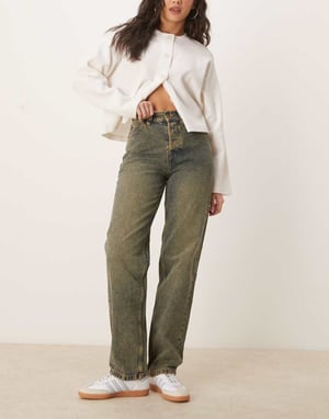 Dickies thomasville regular fit denim jeans in indigo with yellow fade