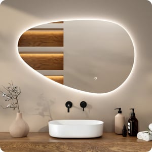 Mirlux Badkamerspiegel 100x62.5cm asymmetrisch frameloos