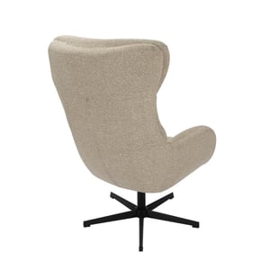 Label51 Fauteuil malmo naturel incl. hocker 75x82x108 cm