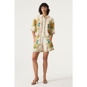 Garcia Jeans dames broeken shorts 4159.08.0006 ecru dessin