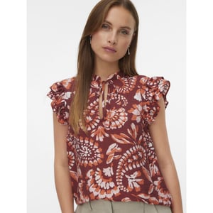 Vero Moda Vmnellie carla sl frill top wvn ga dessin