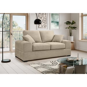 Furnilux Veda 2-zits bank beige | moderne lichte bank | textiel bank
