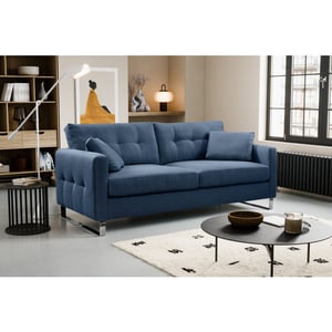 Furnilux Hera 2.5-zits bank donkerblauw | moderne slede-bank | stijlvol wooncomfort