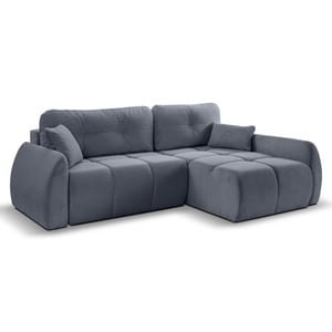 Furnilux Sancho hoekbank bed rechts blauwgrijs modulaire hoeksofa met slaapfunctie
