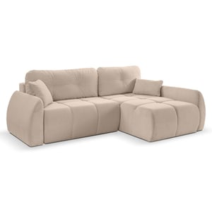 Furnilux Sancho hoekbank bed rechts beige | premium corduroy hoeksofa