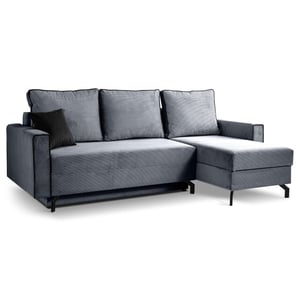 Furnilux Marti sofa bed l-shape rechts blauwgrijs | moderne hoekbank slaapbank