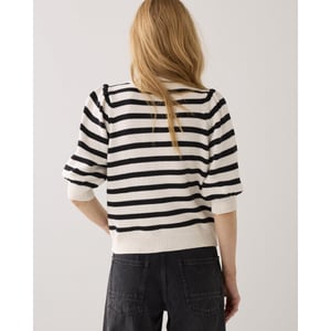 Summum Cardigan striped cotton blend knit 7s7990-70069
