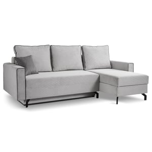 Furnilux Marti sofa bed l-shape rechts lichtgrijs | moderne hoekbank met slaapfunctie