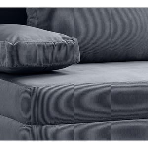 Furnilux Sorto sofa bed 2.5 zits blauwgrijs | moderne slaapbank met corduroy