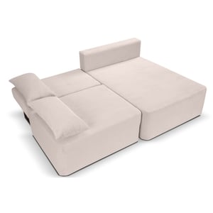 Furnilux Amsterix l-vormige sofa bed rechts grijs- | zachte corduroy | slaapcomfort