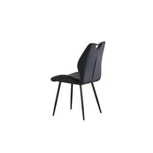 Furnilux Christin stoel set van 2 antraciet moderne fauteuil met fluwelen bekleding