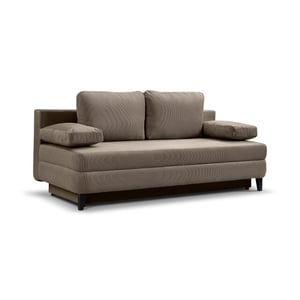 Furnilux Sorto sofa bed 2.5 zits bruin-beige | moderne slaapbank voor gasten