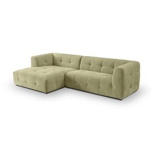 Furnilux Tenso l-vormige sofa links groen | moderne hoekbank met duurzame stof