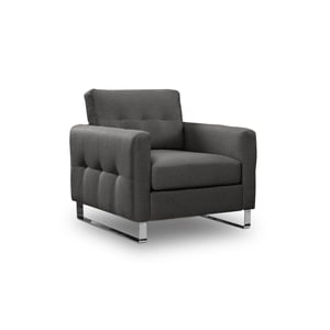 Furnilux Hera 1.5 zitsbank grijs | moderne slede-bank | stijlvol grijze stof