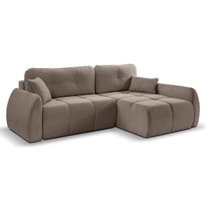 Furnilux Sancho hoekbank bed rechts bruin-beige | modulaire design hoeksofa